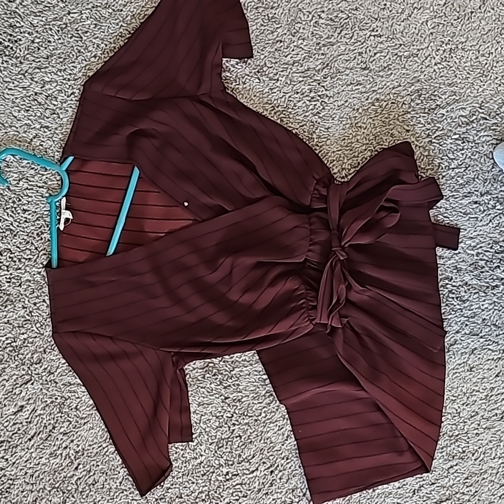 Burgundy and black dress, size xs from maurices
